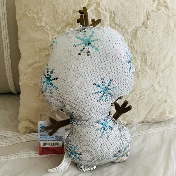 NWT! Disney Reversible Sequins Large Plush Olaf - Picture 4 of 5